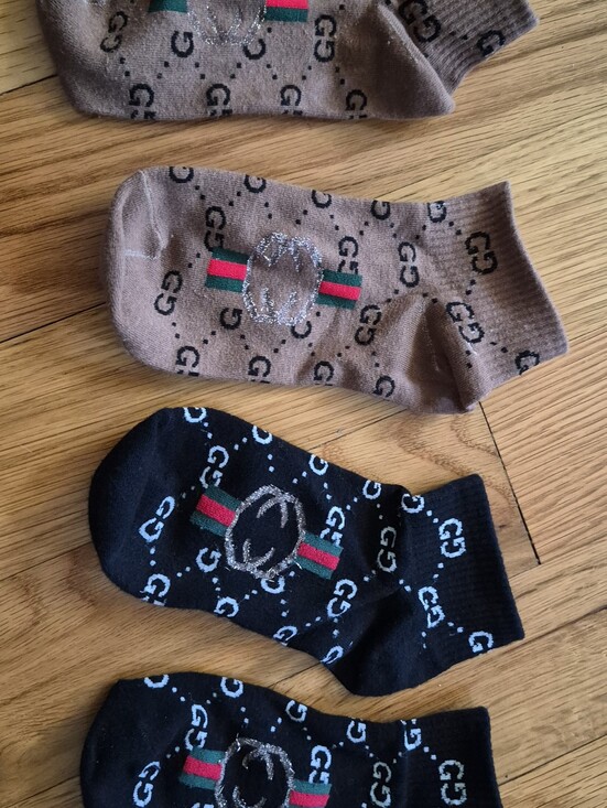 Gucci Accessories - Gucci Ankle Socks - Black & Brown